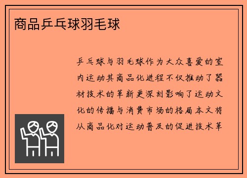 商品乒乓球羽毛球